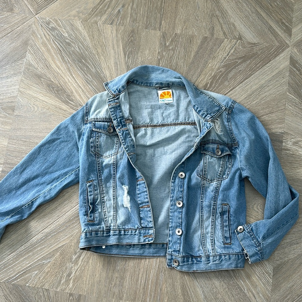 Distressed denim jacket from C&C California in size medium